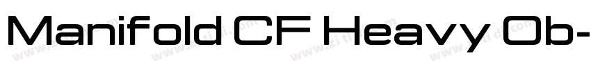 Manifold CF Heavy Ob字体转换